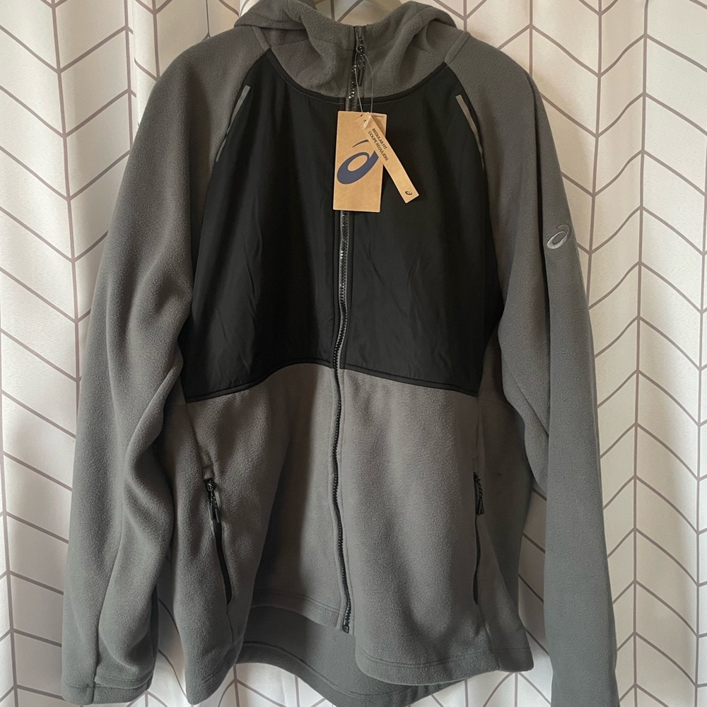 NWT Men’s ASICS Knit Fleece Full Zip Hoodie XL